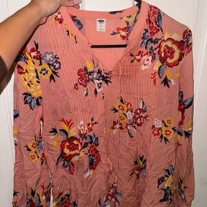 Old Navy Floral Pink Women's Top
